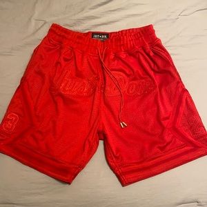Just Don red on red shorts